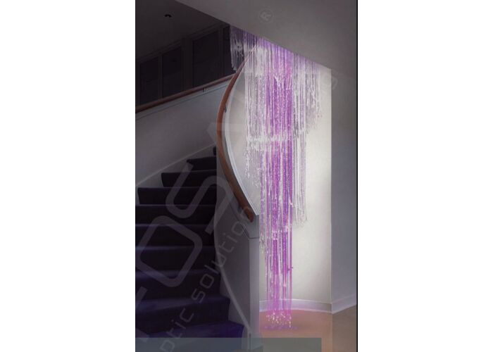 Klasický lustr z optických vláken kaskádovitého tvaru Designová stropní svítidla Hotely a restaurace