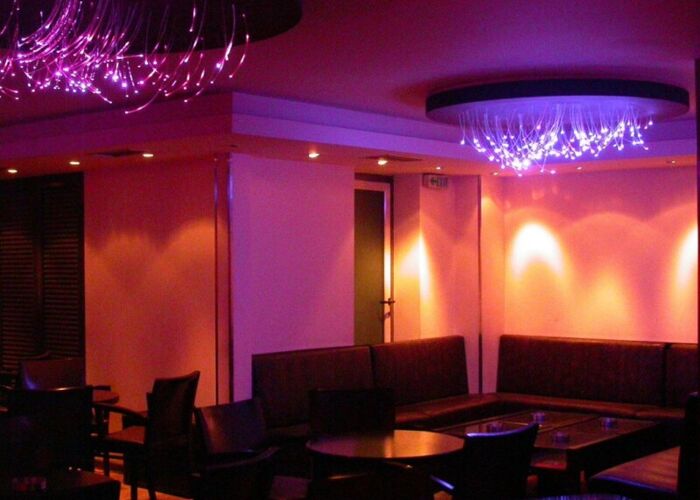 Klasický lustr z optických vláken kaskádovitého tvaru Designová stropní svítidla Hotely a restaurace