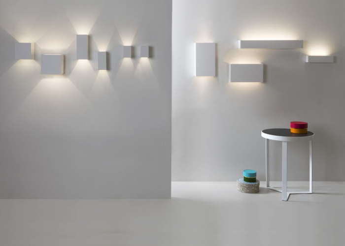 Obousměrné nástěnné svítidlo Pienza ze speciální sádrové hmoty Klasická nástěnná světla Ložnice