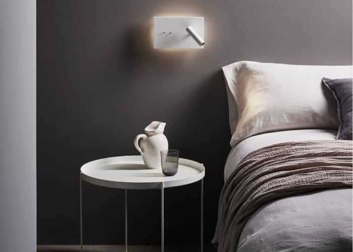 Moderní nástěnné LED svítidlo Edge s nastavitelným spotem Lampičky Ložnice