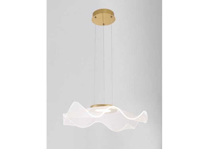 Luxusní závěsný lustr Siderno se svítícím lemem LED lustry Hotely a restaurace