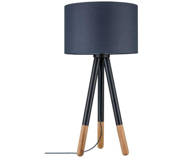 Tmavě šedá textilní stolní lampička Paulmann Rurik pro chvíle relaxace Lampy na noční stolek Hotely a restaurace