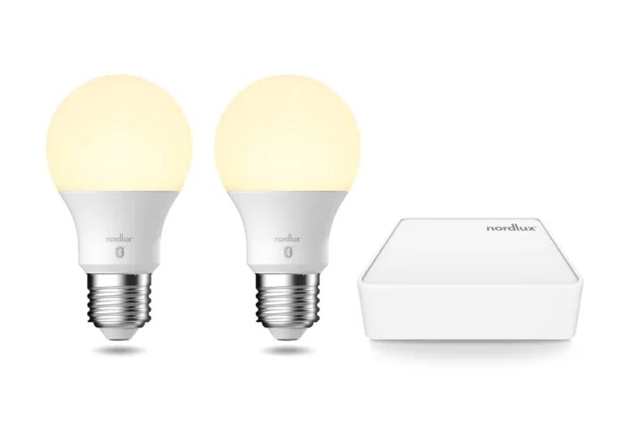 Startovací balíček NORDLUX s 2ks LED E27 a Smart Light Bridge Chytrá svítidla - inteligentní osvětlení Chytré osvětlení