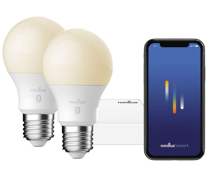 Startovací balíček NORDLUX s 2ks LED E27 a Smart Light Bridge Chytrá svítidla - inteligentní osvětlení Chytré osvětlení